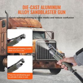 5 Gallon Sand Blaster, 60-110 PSI High Pressure Sandblaster, Portable Abrasive Blasting Tank