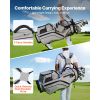 Golf Cart Bag, 14 Way Top Divider Organizer, 2-in-1 Golf Club Bag with Full-length Divider, Dual Shoulder Straps, Support Legs, Rain Hood
