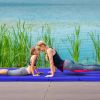 4-Panel Folding Gymnastics Mat with Carrying Handles for Home Gym