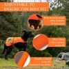 Reflective Dog Vest S Size Hi Visibility Fluorescent Blaze Orange Dog Vest Helps Protect Your PUP from Motorists & Hunting Accidents On or Off Leash