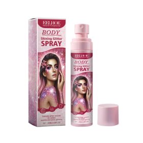 Eelhoe Stage Makeup Glitter Spray Facial Clavicle Brightening Glitter Natural Stereoscopic Long-Lasting Highlighter Spray (Option: 1PC)