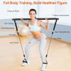 Pilates Bar Kit with 180LBS Resistance Bands Multifunctional Pilates Yoga Toning Bar Full Body Exercise